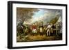 Revolutionary War Painting showing the surrender of British General John Burgoyne.-Vernon Lewis Gallery-Framed Art Print