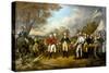 Revolutionary War Painting showing the surrender of British General John Burgoyne.-Vernon Lewis Gallery-Stretched Canvas