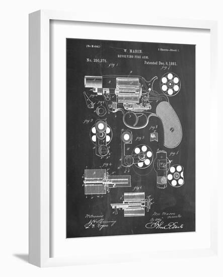 Revolver Firearm Patent-null-Framed Art Print