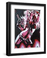 Revolver Girl 1-Abstract Graffiti-Framed Premium Giclee Print