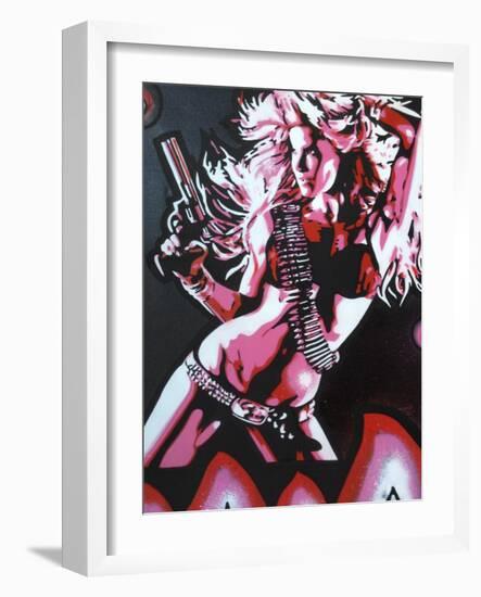 Revolver Girl 1-Abstract Graffiti-Framed Giclee Print