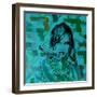 Revolver Greens-Abstract Graffiti-Framed Giclee Print