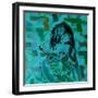 Revolver Greens-Abstract Graffiti-Framed Giclee Print