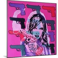 Revolver Pinks-Abstract Graffiti-Mounted Giclee Print