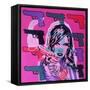 Revolver Pinks-Abstract Graffiti-Framed Stretched Canvas