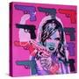 Revolver Pinks-Abstract Graffiti-Stretched Canvas