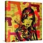 Revolver Yellows-Abstract Graffiti-Stretched Canvas