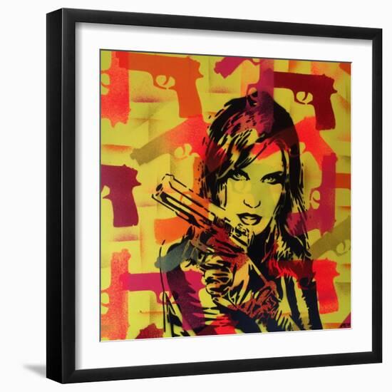 Revolver Yellows-Abstract Graffiti-Framed Giclee Print