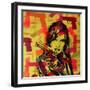 Revolver Yellows-Abstract Graffiti-Framed Giclee Print