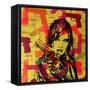 Revolver Yellows-Abstract Graffiti-Framed Stretched Canvas