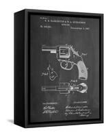 Revolving Firearm Patent-null-Framed Stretched Canvas