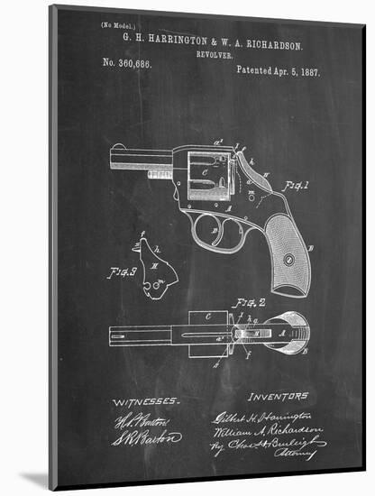 Revolving Firearm Patent-null-Mounted Art Print