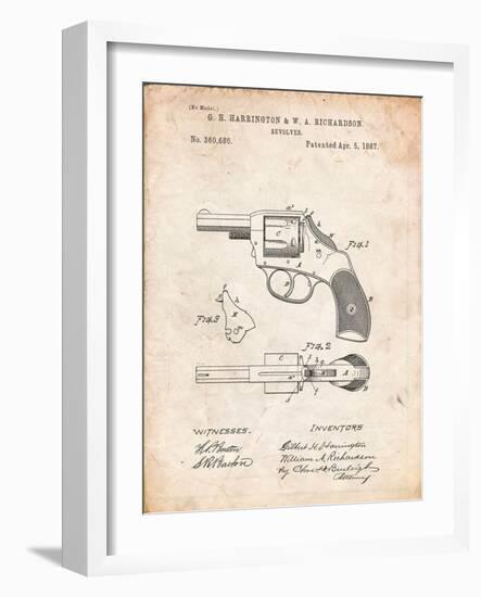 Revolving Firearm Patent-Cole Borders-Framed Art Print