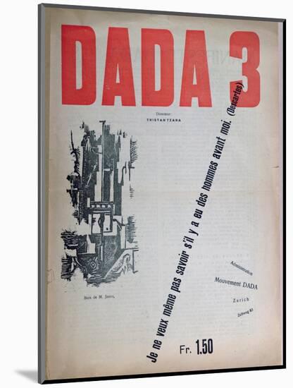 Revue Dada No.3, December 1918 (Colour Litho)-French-Mounted Premium Giclee Print