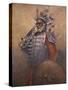 Rewa Warrior - 19th century-Mortimer Ludington Menpes-Stretched Canvas