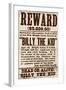 Reward Billy the Kid-null-Framed Giclee Print