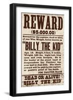 Reward Billy the Kid-null-Framed Giclee Print