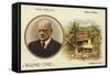Reward Card with a Portrait of Finnish Composer Jean Sibelius-null-Framed Stretched Canvas