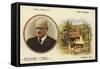 Reward Card with a Portrait of Finnish Composer Jean Sibelius-null-Framed Stretched Canvas