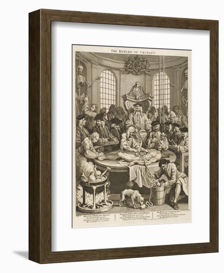 Reward for Cruelty Hideously Dissected by Zealous Medics-William Hogarth-Framed Art Print