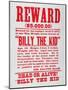 Reward Poster For Billy the Kid-null-Mounted Giclee Print
