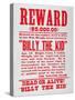 Reward Poster For Billy the Kid-null-Stretched Canvas