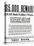 Reward Poster for Dead Bank Robbers-Philip Gendreau-Stretched Canvas