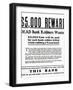 Reward Poster for Dead Bank Robbers-Philip Gendreau-Framed Photographic Print