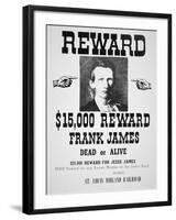 Reward Poster For Frank James-null-Framed Giclee Print