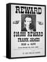 Reward Poster For Frank James-null-Framed Stretched Canvas