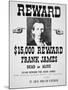 Reward Poster For Frank James-null-Mounted Giclee Print