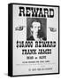 Reward Poster For Frank James-null-Framed Stretched Canvas