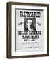 Reward Poster For Frank James-null-Framed Giclee Print