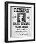 Reward Poster For Frank James-null-Framed Giclee Print