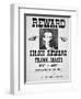 Reward Poster For Frank James-null-Framed Giclee Print