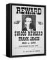 Reward Poster For Frank James-null-Framed Stretched Canvas