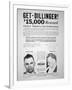 Reward Poster for John Dillinger, 1933-null-Framed Giclee Print