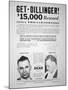 Reward Poster for John Dillinger, 1933-null-Mounted Giclee Print