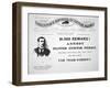 Reward Poster for the Arrest of Oliver Perry Issued by Pinkerton's National Detective Agency, 1891-American-Framed Giclee Print