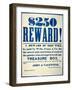 Reward Poster for the Attempted Robbery of the Wells Fargo 'Treasure Box', Issued 20th October 1875-American-Framed Giclee Print