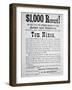 Reward Poster for Tom Nixon Issued by the Pinkerton National Detective Agency, 1877-American School-Framed Giclee Print