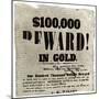 Reward Poster Offering $100,000 in Gold for the Capture of Jefferson Davis, May 1865-null-Mounted Giclee Print