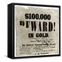 Reward Poster Offering $100,000 in Gold for the Capture of Jefferson Davis, May 1865-null-Framed Stretched Canvas