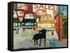 Rex at the Used Car Lot; SALES-Brenda Brin Booker-Framed Stretched Canvas