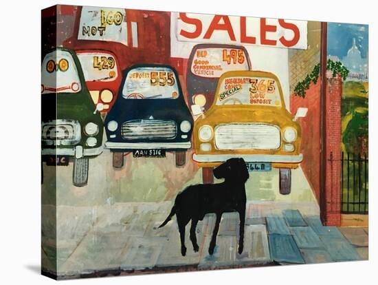 Rex at the Used Car Lot; SALES-Brenda Brin Booker-Stretched Canvas
