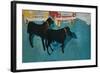 Rex at the Used Car Lot, with Friend-Brenda Brin Booker-Framed Giclee Print