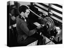 Director Frank Capra Editing Film for "You Can't Take It with You" at Columbia Studios-Rex Hardy Jr.-Stretched Canvas