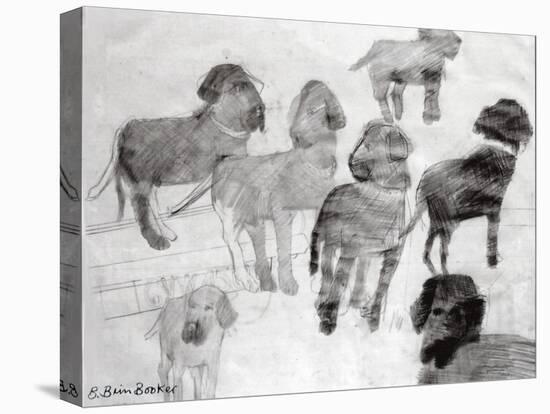 Rex - sketches at the used car lot-Brenda Brin Booker-Stretched Canvas