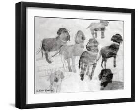 Rex - sketches at the used car lot-Brenda Brin Booker-Framed Giclee Print
