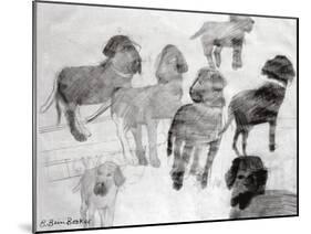 Rex - sketches at the used car lot-Brenda Brin Booker-Mounted Giclee Print